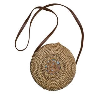 Wicker Tan Beach Crossbody Purse Coquette